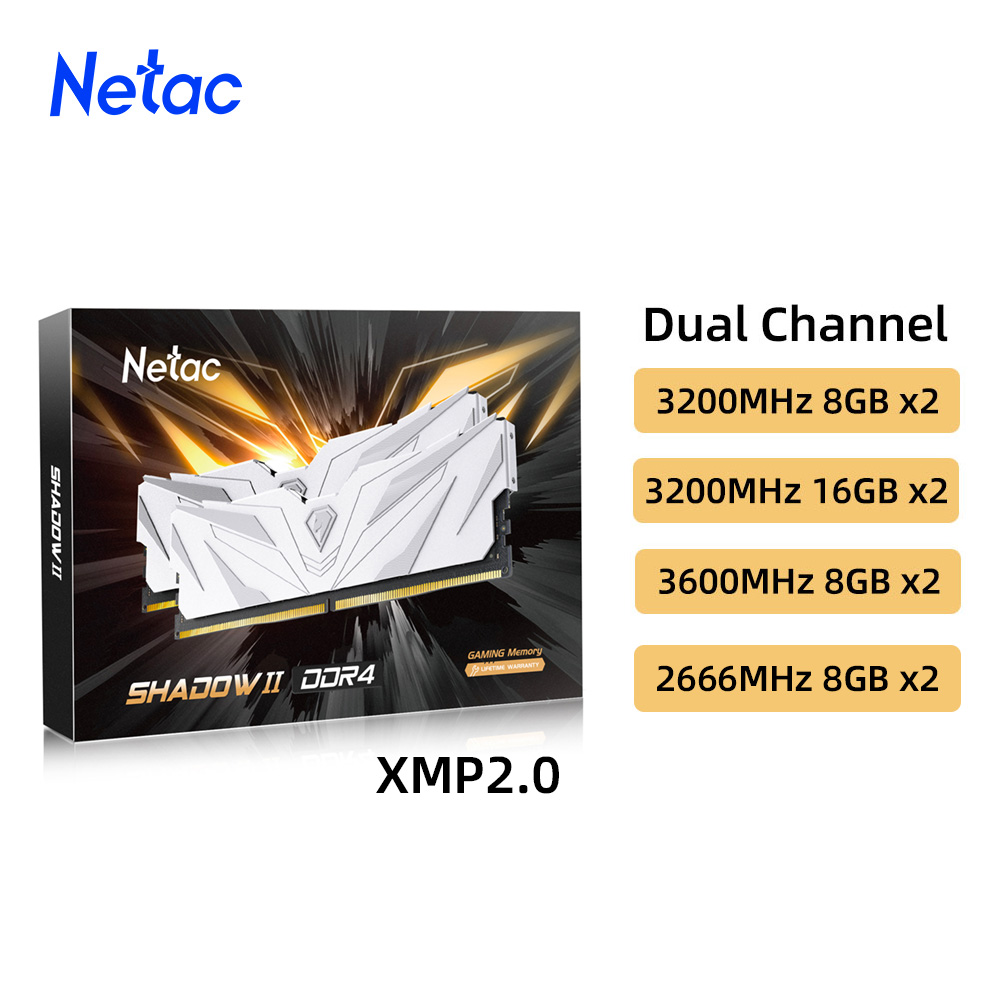 Ddr4 3200Mhz - Netac memori Ram DDR4 8GBX2 16GBX2