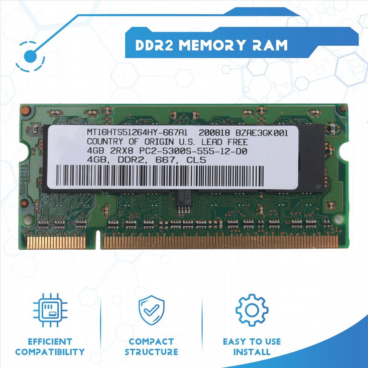 ABAN DDR2 4GB Memori Ram Lapto - Ddr2 Ram ulasan dan harga