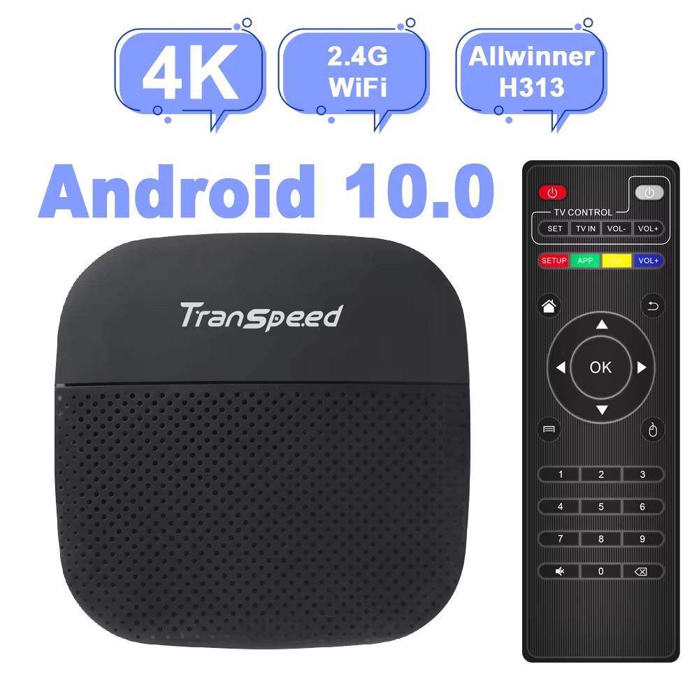 Transpeed Android 10 TV Box Al - Ddr3 8Gb ulasan dan harga