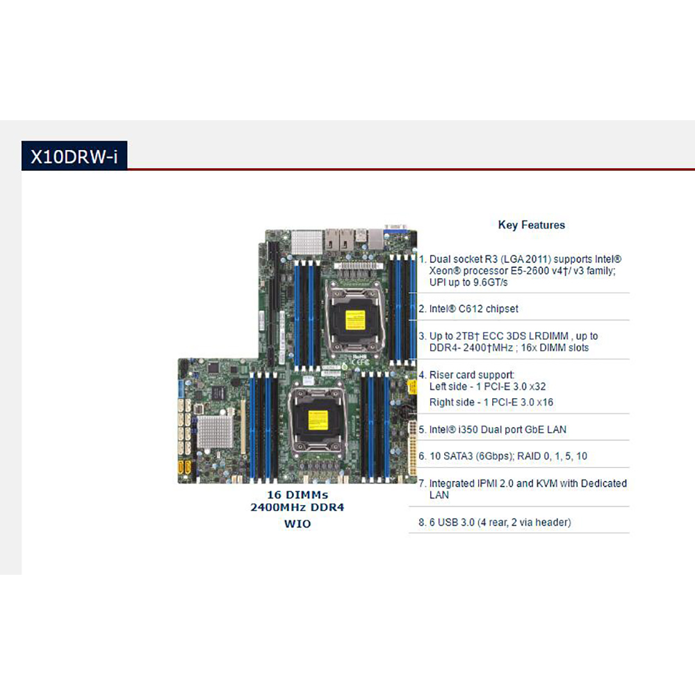 Papan C612 2011 E5-2600 16 DIM - Ddr4 2400Mhz ulasan dan harga